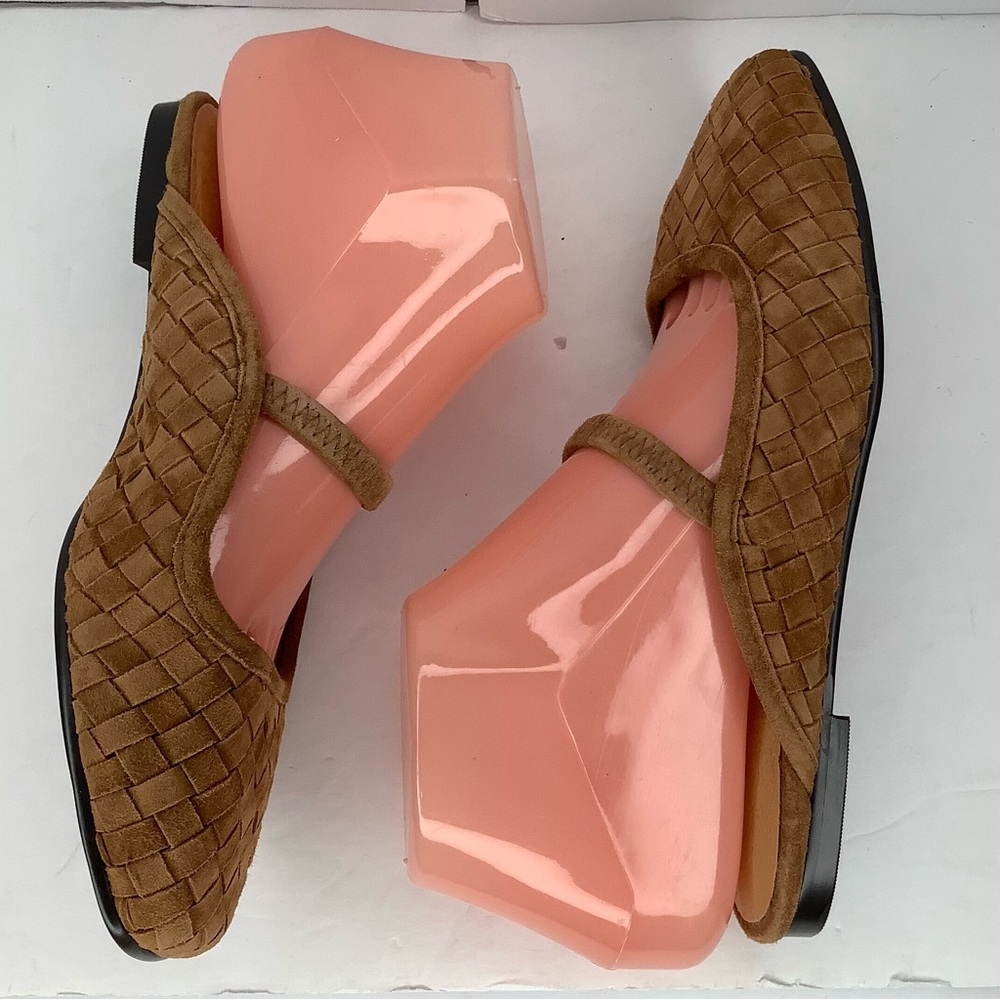 Madewell The Greta Ballet Flat Woven Tan Leather Women’s Mule Flats Sz 5 Boho - Picture 5 of 11